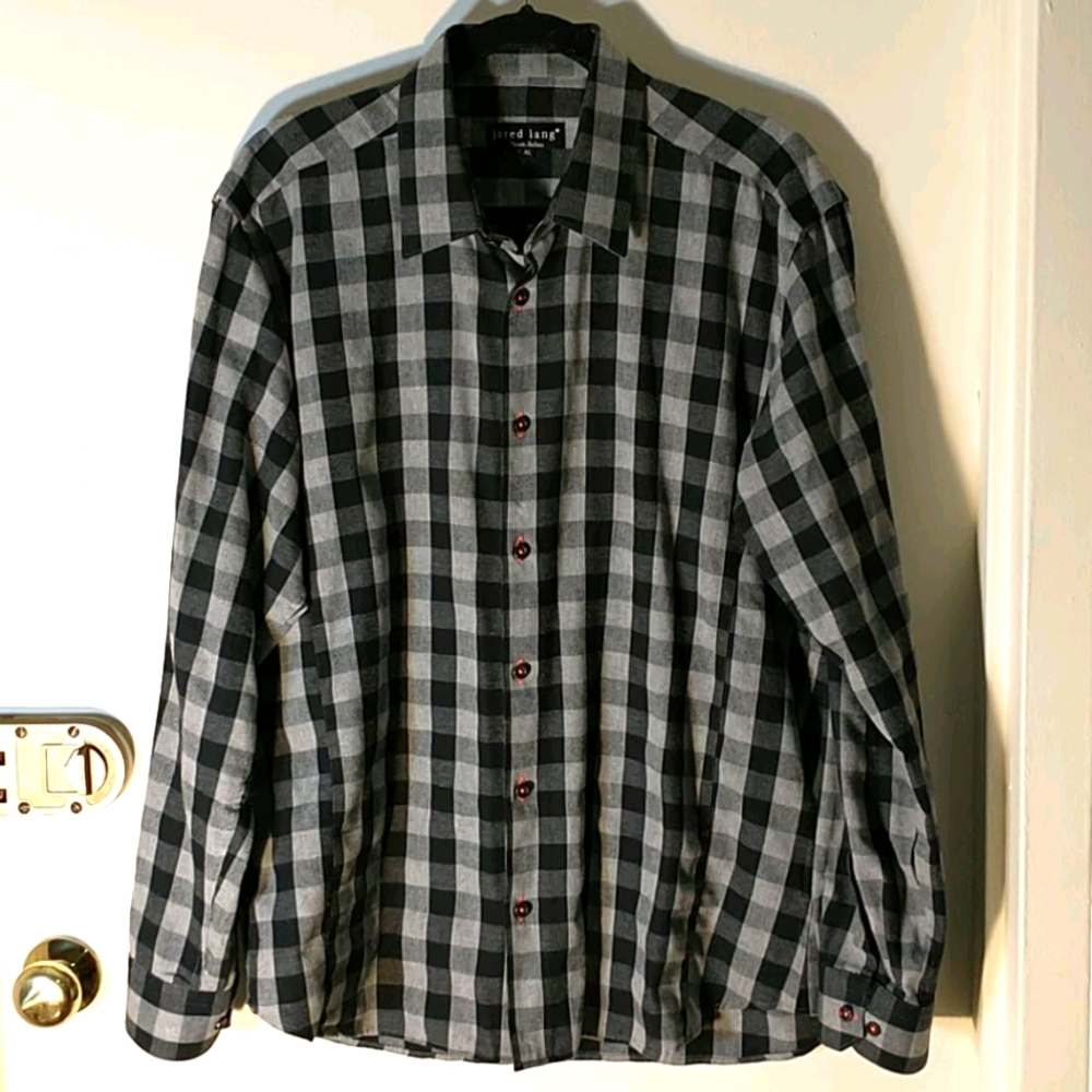 Jared Lang Men's Button Down Flannel Shirt